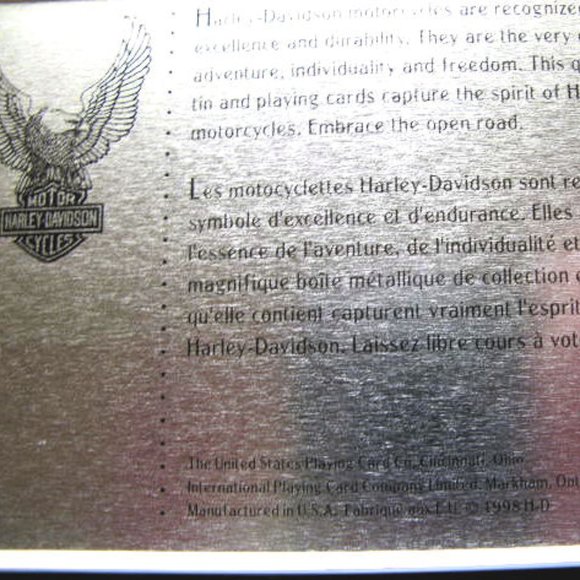 H-D PLAYING CARDS, HARLEY NOTE HOLDER, VINTAGE NEVER USED OFFICIAL HARLEY ITEMS - Picture 9 of 9